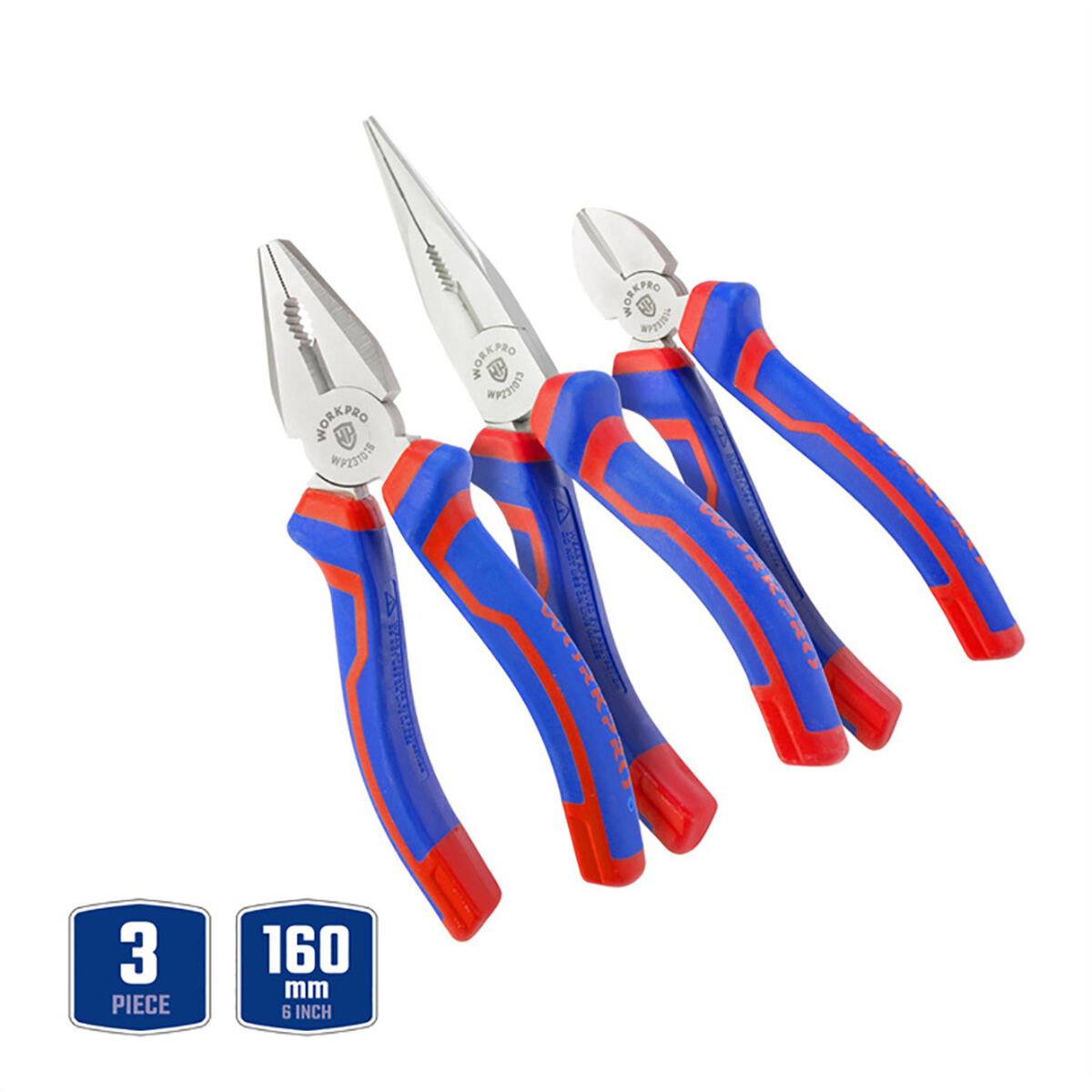 Conjunto de alicates Workpro 3 Peças